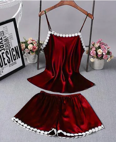 

Underwear Strap Lingerie Sleeveless Shorts Home Set