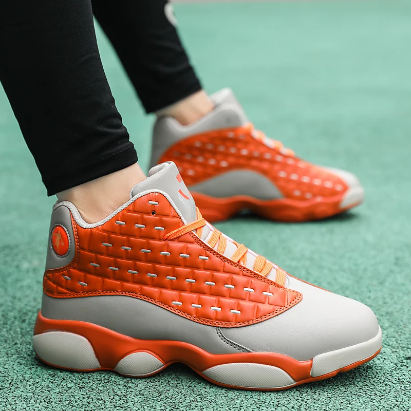 Мужская баскетбольная обувь в стиле ретро Женские высокие противоударные