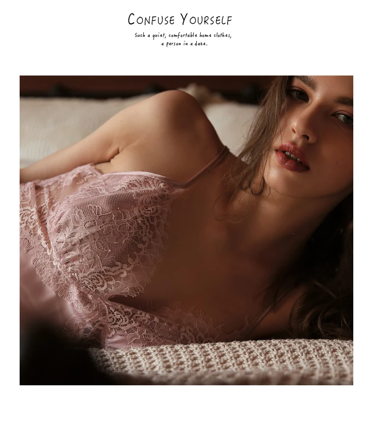 Sexy Women's Summer Nightshirt Night Dress Sleepwear Nightwear Silk Satin Nighty Lace Home Dress Nightgown Sleeping Dress
