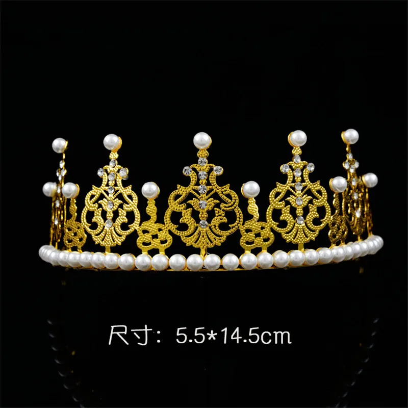 

Party Beautiful Pearl Crown Simple Elegant Headdress For Kids Girl Children Wedding Birthday