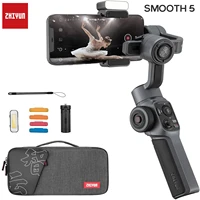 zhiyun smooth 5 3 axis gimbal stabilizer with vlog led fill light smartphone gimbal for iphone 1312 pro max samsung galaxy s8