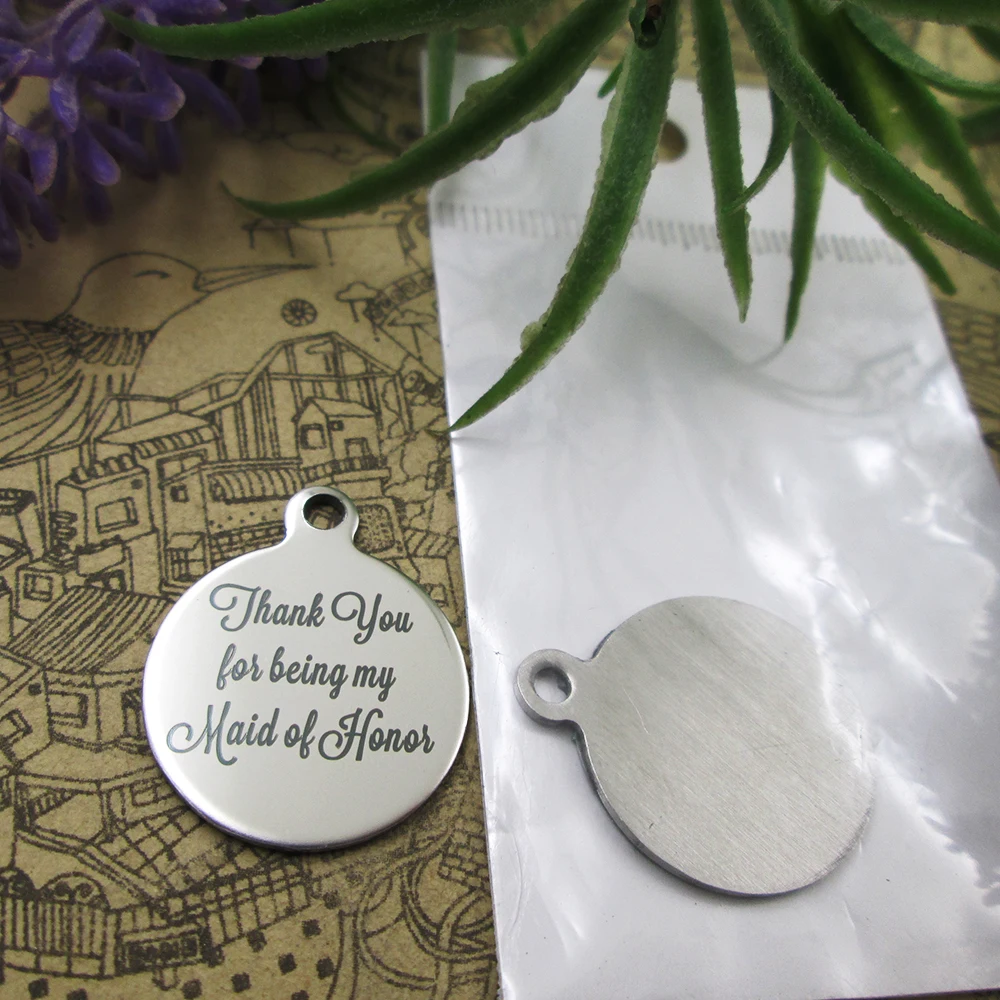 10 шт -- &quotСпасибо за то что вы моя подружка невесты&quot из нержавеющей стали