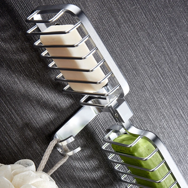 Подставка для мыла и в ванную комнату Алюминиевая Полка настенные аксессуары