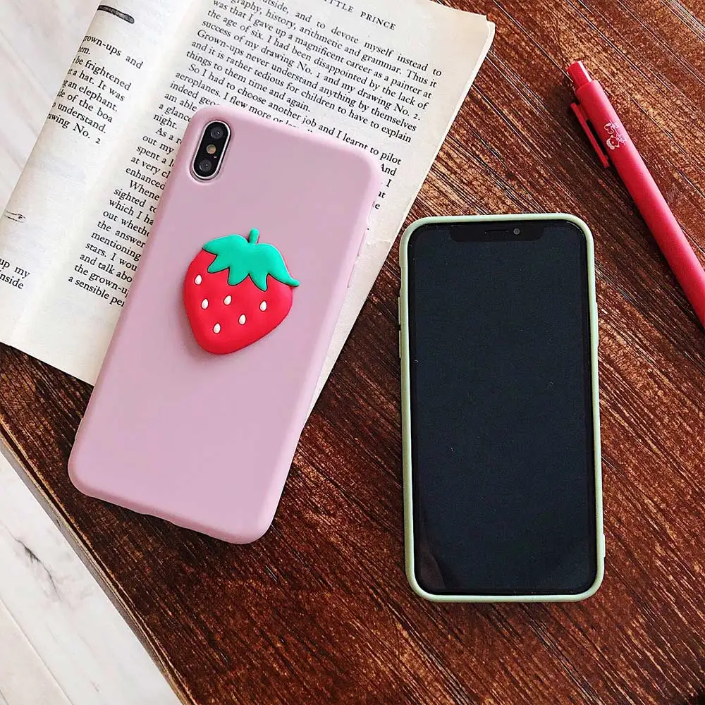 KISSCASE милый 3D апельсин чехол для iPhone XR XS Max 7 8X6 6s Plus Мягкий ТПУ Funda 6 8 Coque |