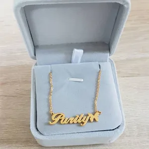 Пользовательские детские ожерелья, богемные ювелирные изделия, Персонализированные Бабочки с надписями, именные ожерелья, подвески для женщин, подарки, колье