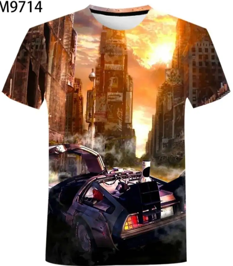 

2021 popular boys 3D casual short-sleeved summer long-sleeved unisex T-shirt Harajuku streetwear male T-shirt