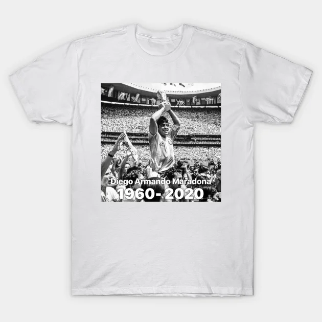 

Men/Women's Summer White Street Fashion Hip Hop Diego Armando (1960-2020) Exclusive Poster T-shirt Cotton Tees Short Sleeve Tops