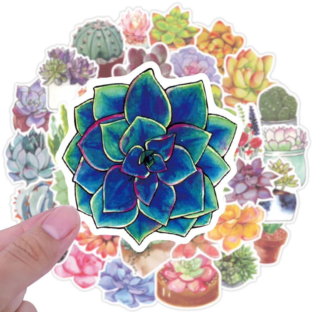 Наклейки с суккулентами для скейтборда гитары ноутбука чемодана телефона