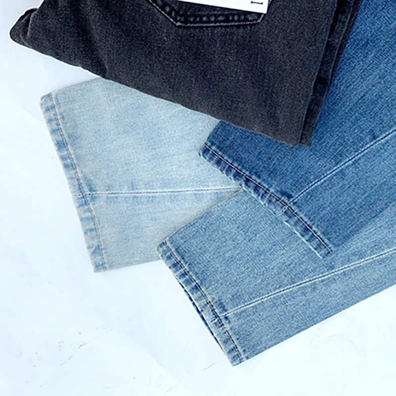 Повседневные Прямые и Асимметричные женские джинсы Rowling в скандинавском стиле |