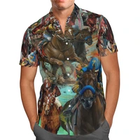 hawaii shirt hawaiian beach summer horse printed 3d mens shirt harajuku tee hip hop shirts 23