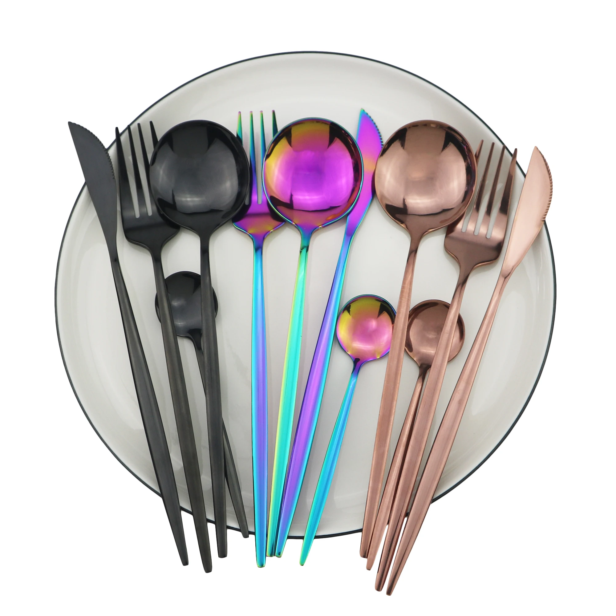 Набор столовых приборов портативный дорожный из нержавеющей стали 18/10 8