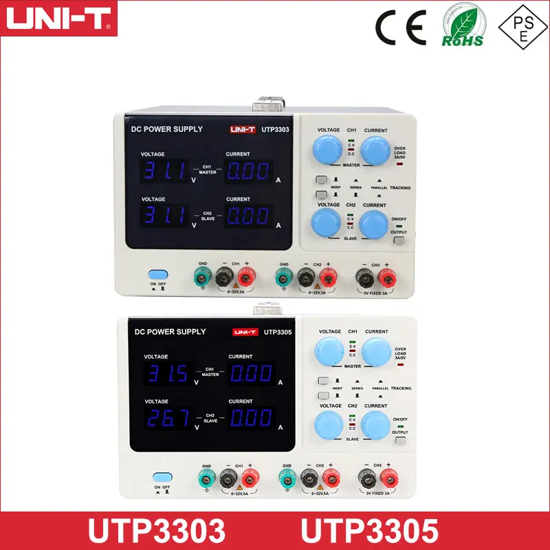 

UNI-T UTP3303/UTP3305 DC Power Supply Programmable Adjustable Digital Voltage Dual-channel Three-way Adjustable 32V 3A/5A