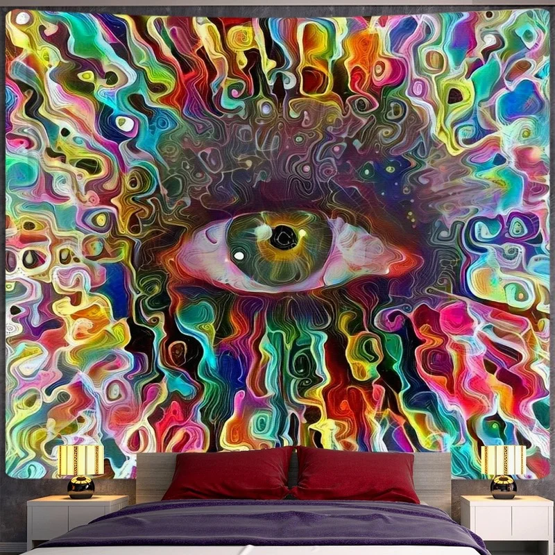 

Abstract sketch character tapestry Bohemian wall decoration home art decoration Hippie Mandala psychedelic scene mattress