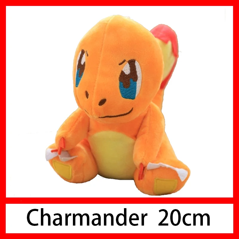20cm Charmander Детектива Пикачу Jigglypuff чармандер Сквиртл плюшевые игрушки мягкие милые захватные машины куклы для детей Забавный подарок - Цвет: 20cm Charmander