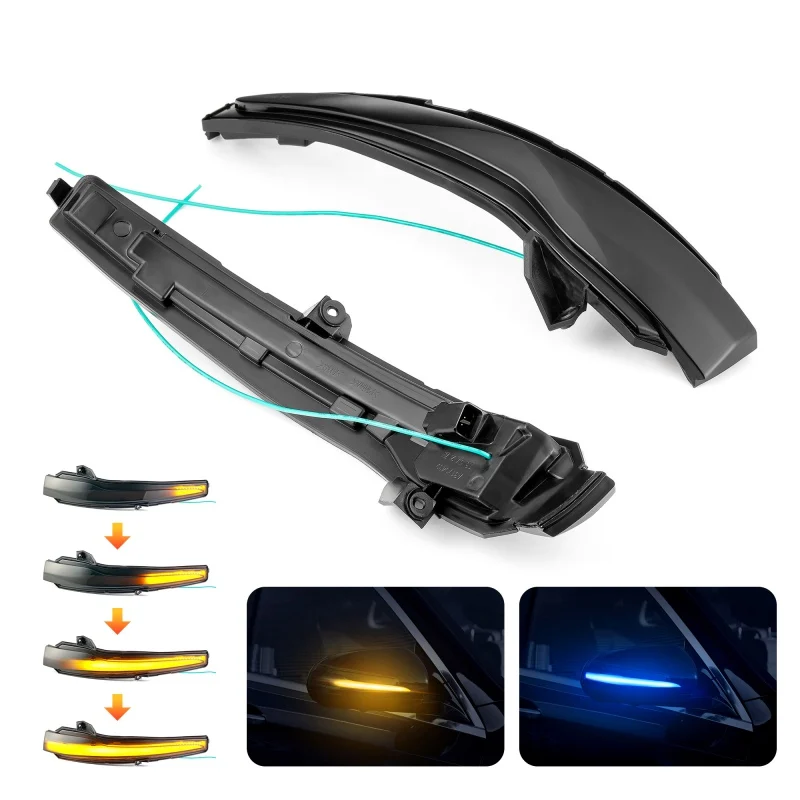 Комплект из 2 предметов двойной Цвет динамический поворотник крыло Зеркало