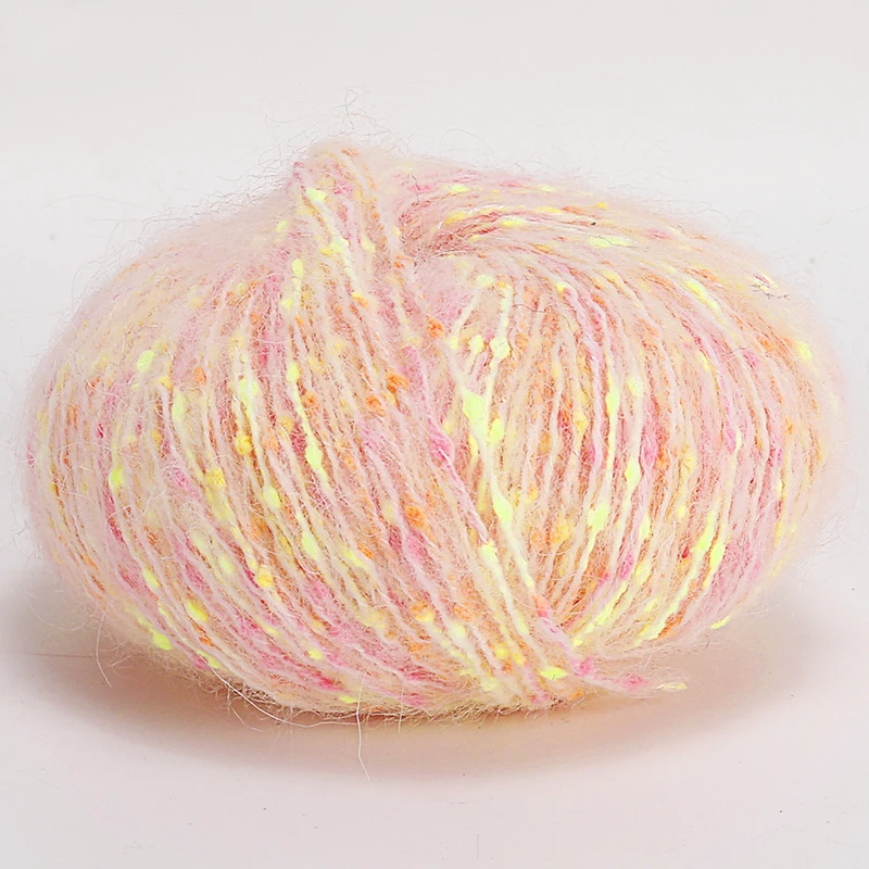 4 шара * 50 г акриловая пряжа для ручного вязания крючком оптовая продажа блестки