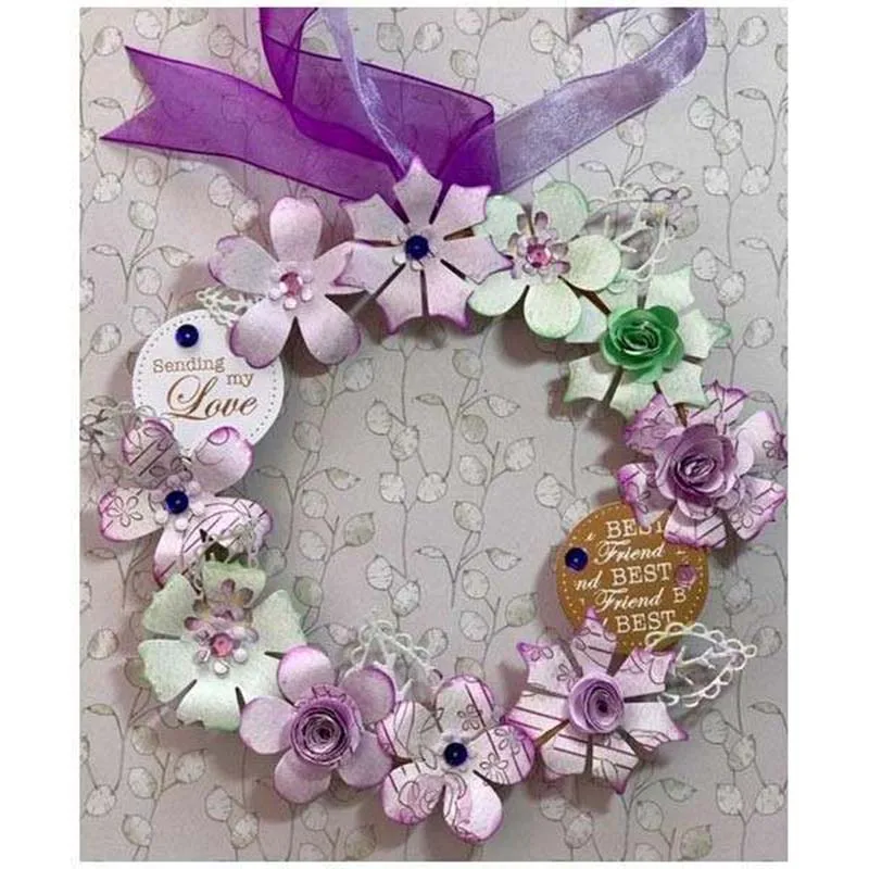 Набор вырубных штампов &quotсостав держащей букет на свадьбе 2 трафареты