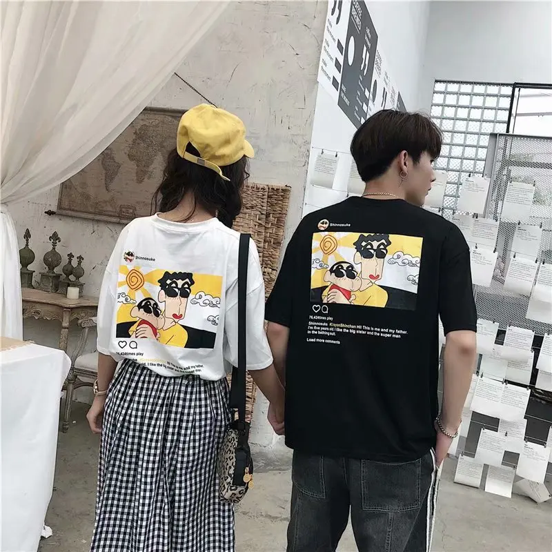 

2021 Summer Men's Short-Sleeved T-shirt Hong Kong Style Ins Fashion Brand Youth Couple Fashion Loose Top
