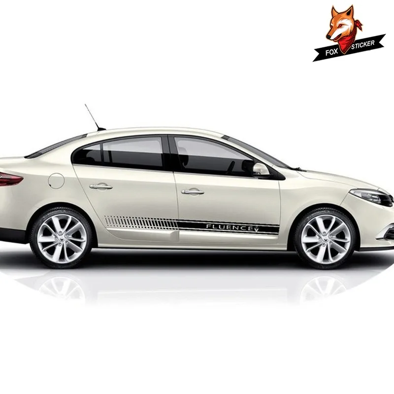 2 шт. Глянцевый Авто боковой автомобильный стикер премиум качества сбоку юбка