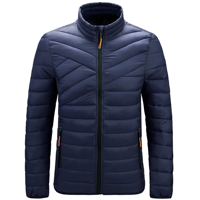 

New Men Windproof Outdoor Winter Warm Cotton Jacket Fishing Riding Down Jacket Casual Light Zipper Coat