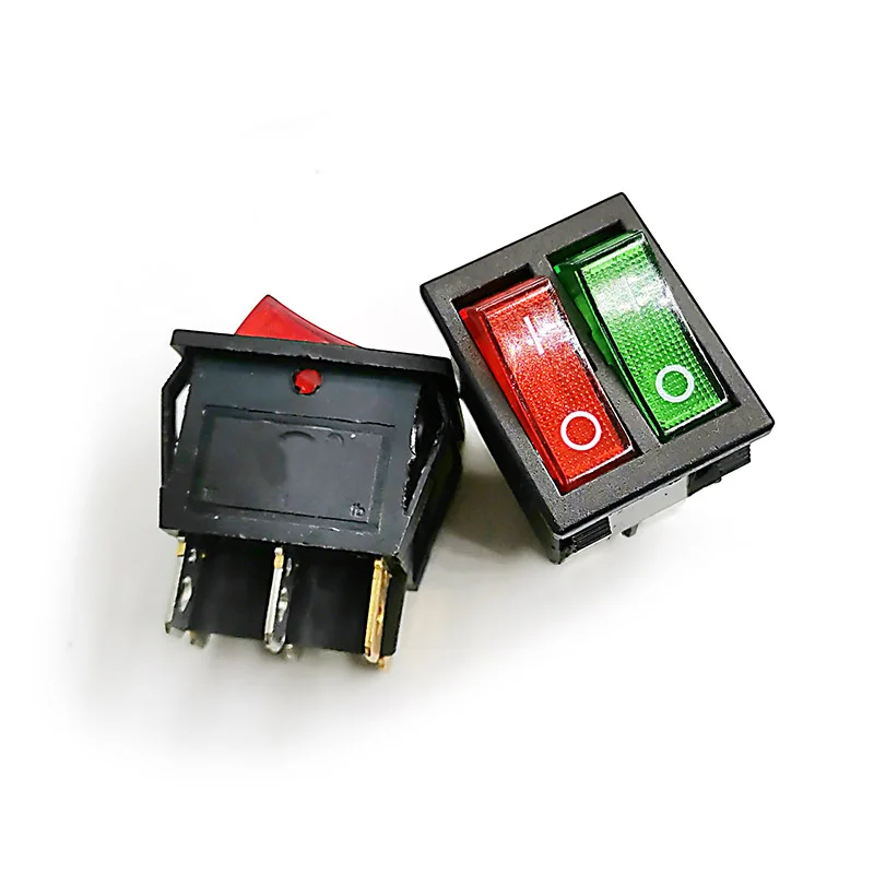 JOYING LIANG KCD6 Rocker Switches Red Green Light Pole 6 Pins Electric Rice Cooker Hot Pan Electric Heaters Oil Heater