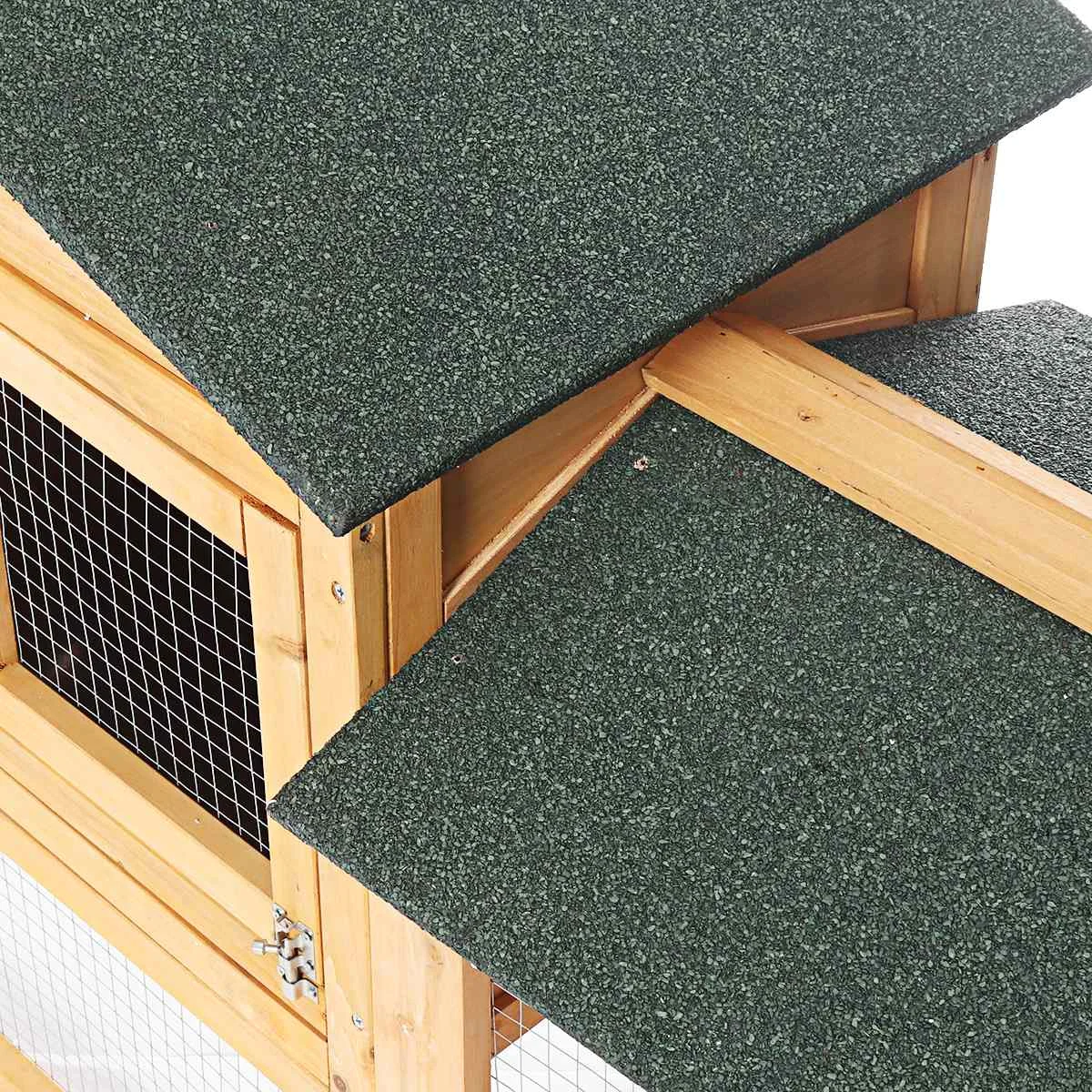 

147X53X85cm Pet Rabbit Bunny Hutch Run Chicken Coop Guinea Pig Cage Animal House Deluxe Large