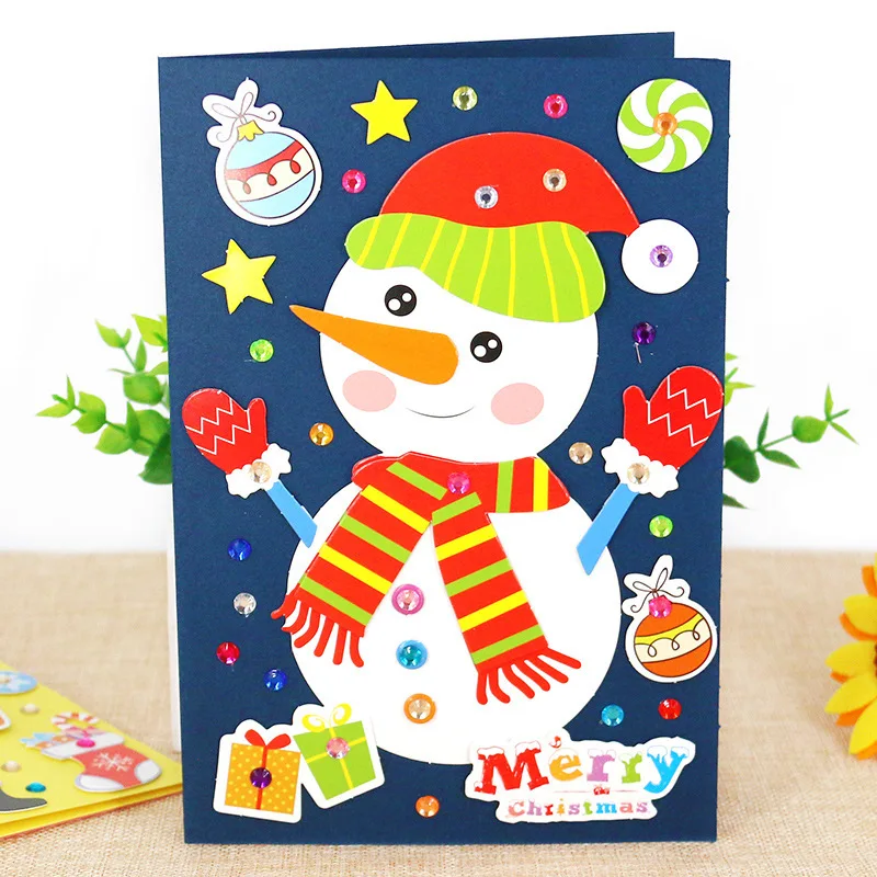 kindergarten lots arts crafts diy toys Stereo Greeting Card kids educational for children's girl/boy christmas gift | Игрушки и