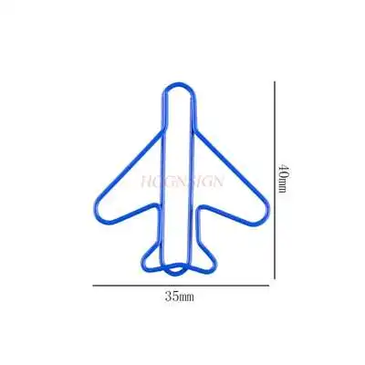 

12pcs Air Plane Paper Clip Cartoon Shape Paper Clip Stainless Steel Bookmark Paper Clip