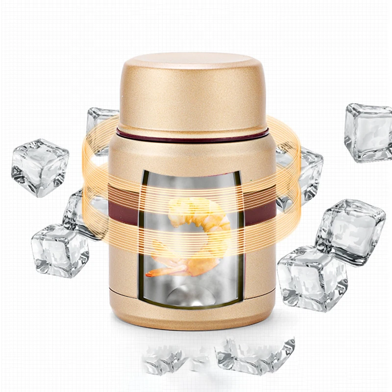 Портативный термос для обедов вакуумной изоляцией из нержавеющей стали