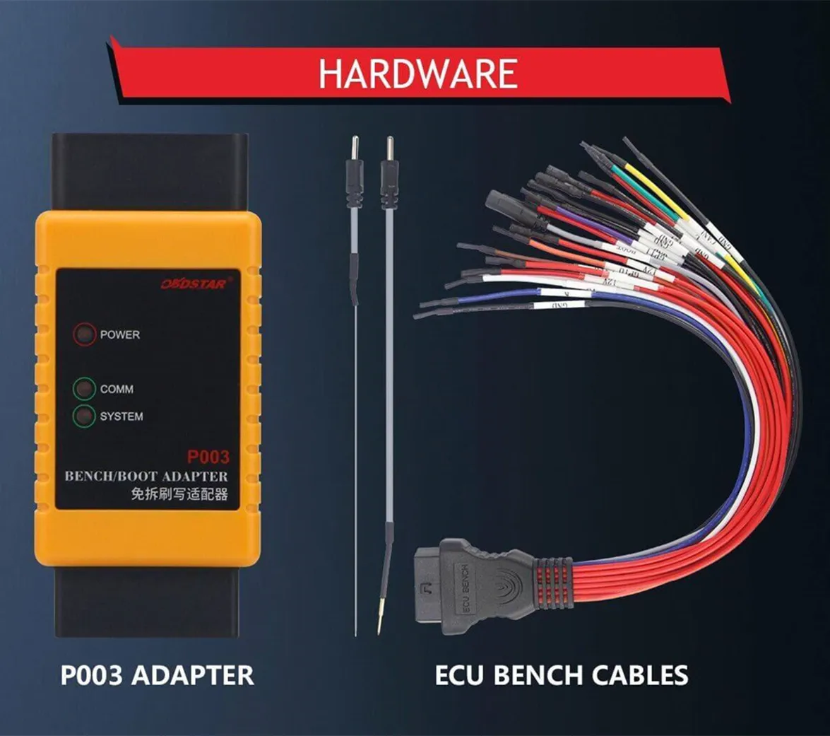 

OBDSTAR P003 KIT P003 Adapter with ECU Bench Cables Working With OBDSTAR X300 DP/ X300 DP PLUS/ X300 PRO4/ Key Master DP