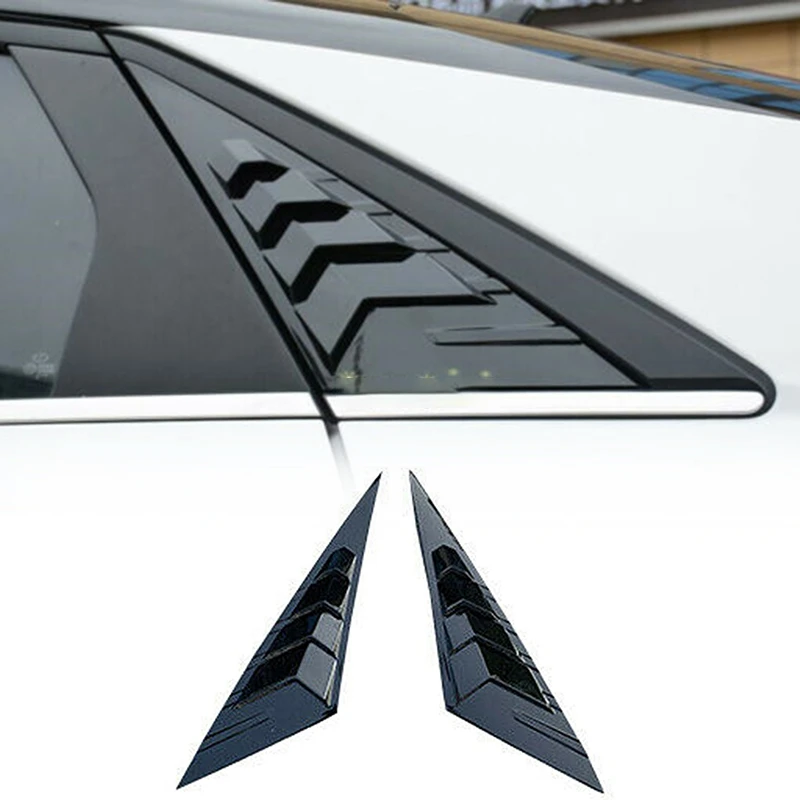 

Glossy Black Car Side Vent Window Scoop Louver Cover Trim for Hyundai Elantra Avante CN7 / I30 2020 2021