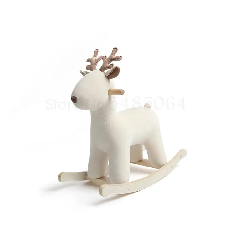 Троянское кресло-качалка в скандинавском стиле с оленем для детей детские