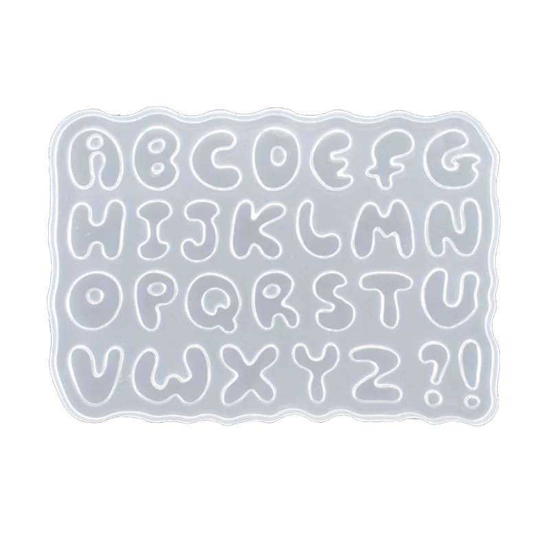 

Cartoon Letters Epoxy Resin Casting Mold Alphabet Keychain Pendant Alphabet UV Resin Silicone Mold Jewelry Making Tools