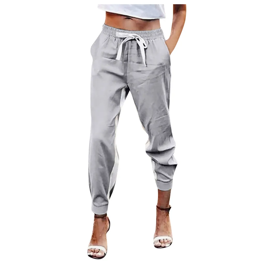 Свободные штаны из страуса женские с заниженной талией свободные эластичные