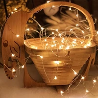 led string light copper wire holiday lighting fairy light garland battery operation for christmas tree wedding party decor