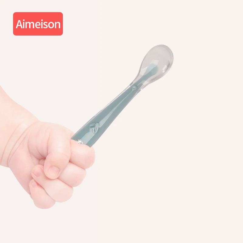 Силиконовая детская ложка для кормления детские блюда посуда детей столовые