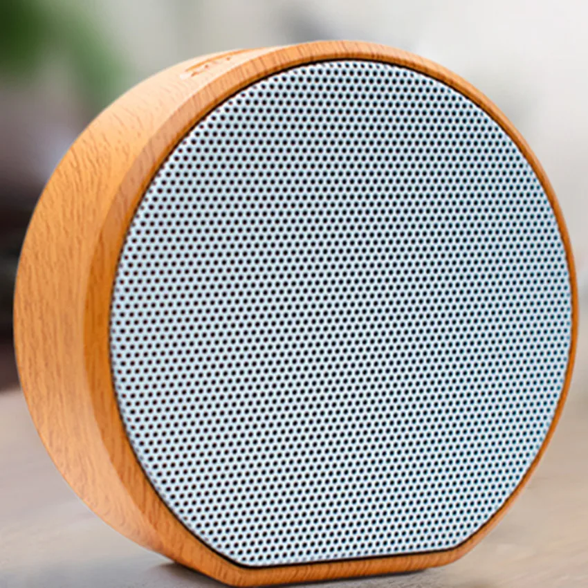 Портативный динамик с радио перезаряжаемая деревянная Беспроводная Bluetooth
