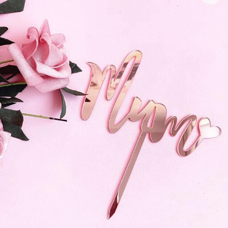Акриловый Топпер для торта 5 стилей украшение на день матери с надписью мама