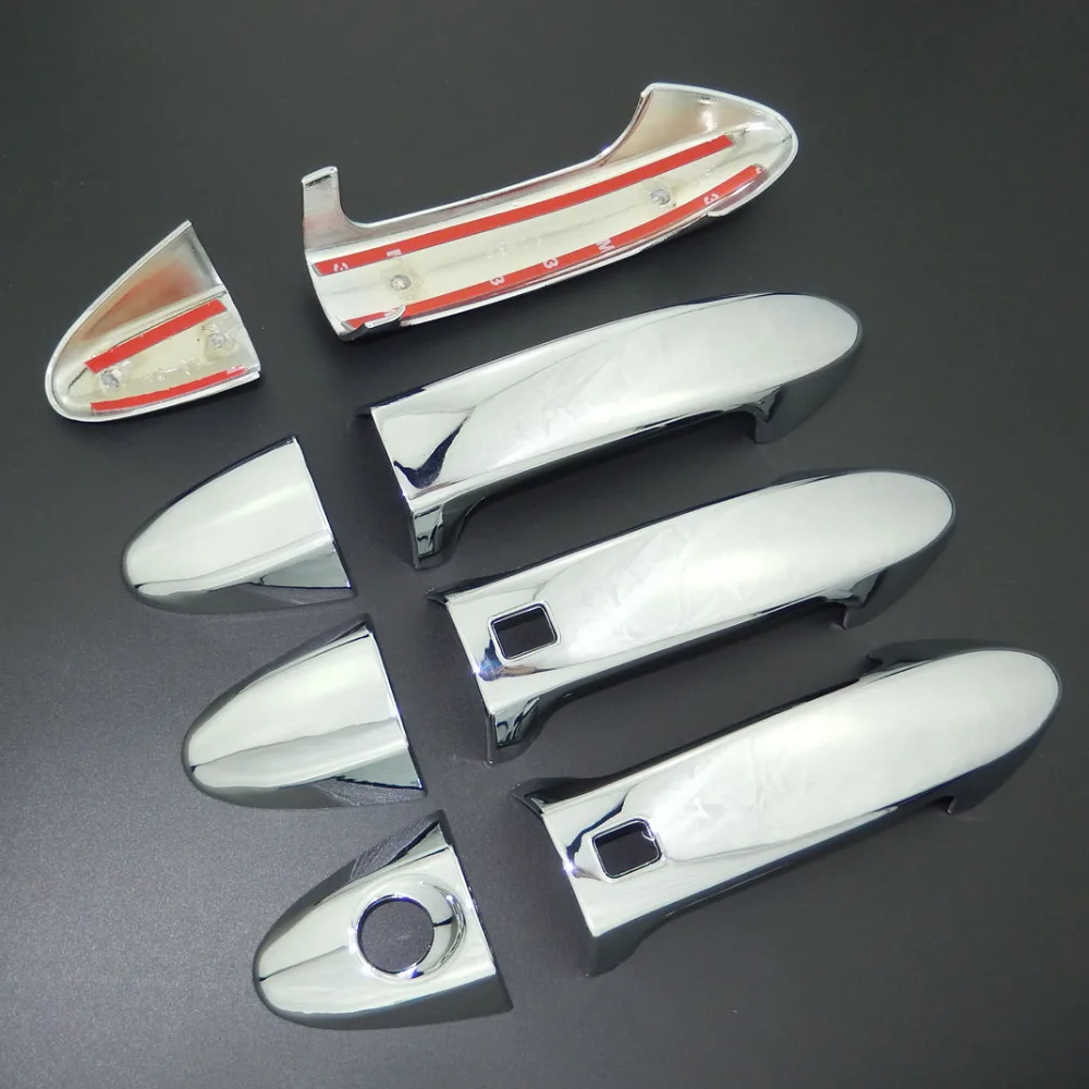 For Ford Fiesta 2009-2016 ABS Chrome Styling Side Door Handle Cover &amp Bowl Decoration Trim 2010 2011 2014 2015 | Автомобили и
