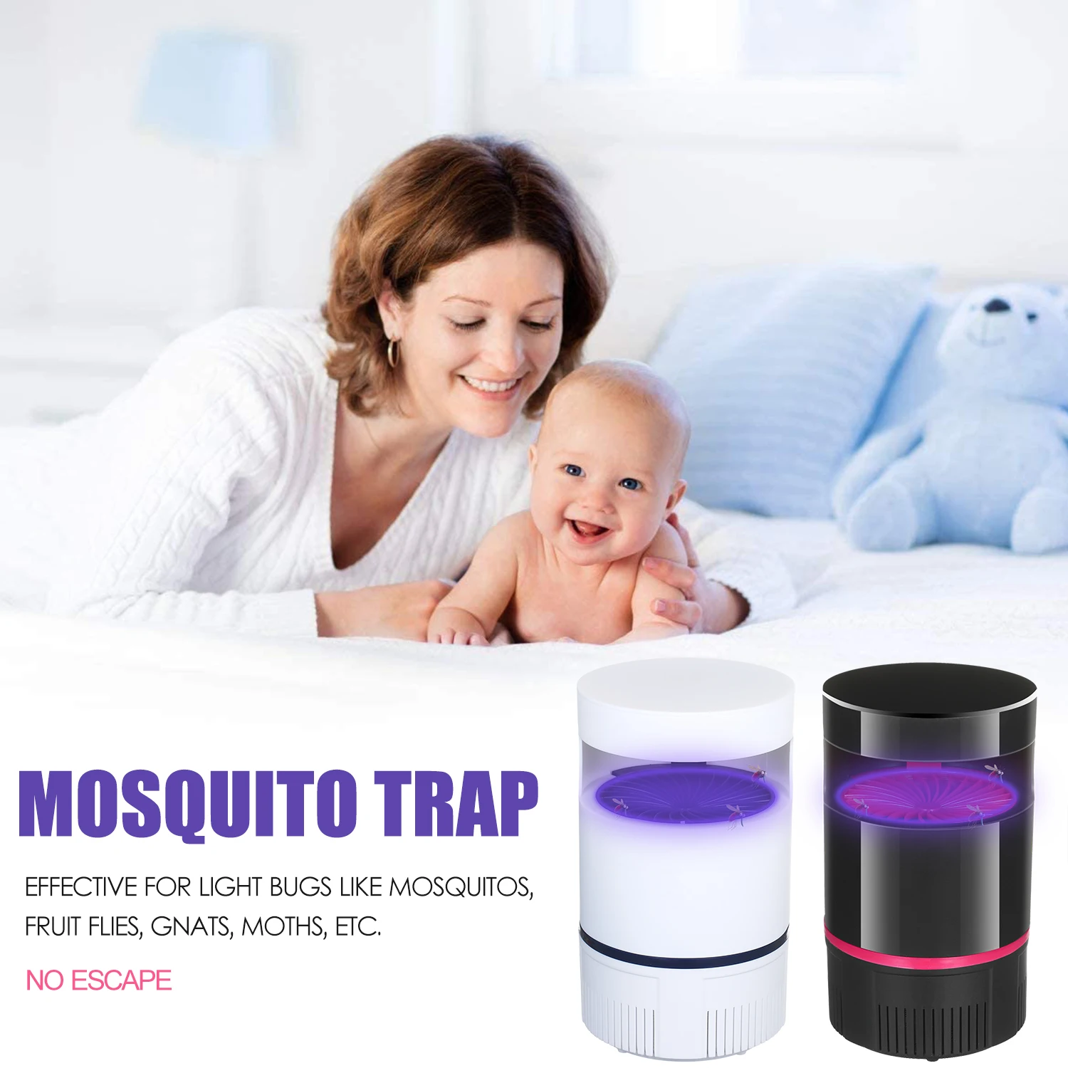 

USB Mosquito Trap Indoor Insect Trap UV Light for Home Suitable for Trapping Light Bugs Fruit Fly Gnat Moths Mosquito Killer