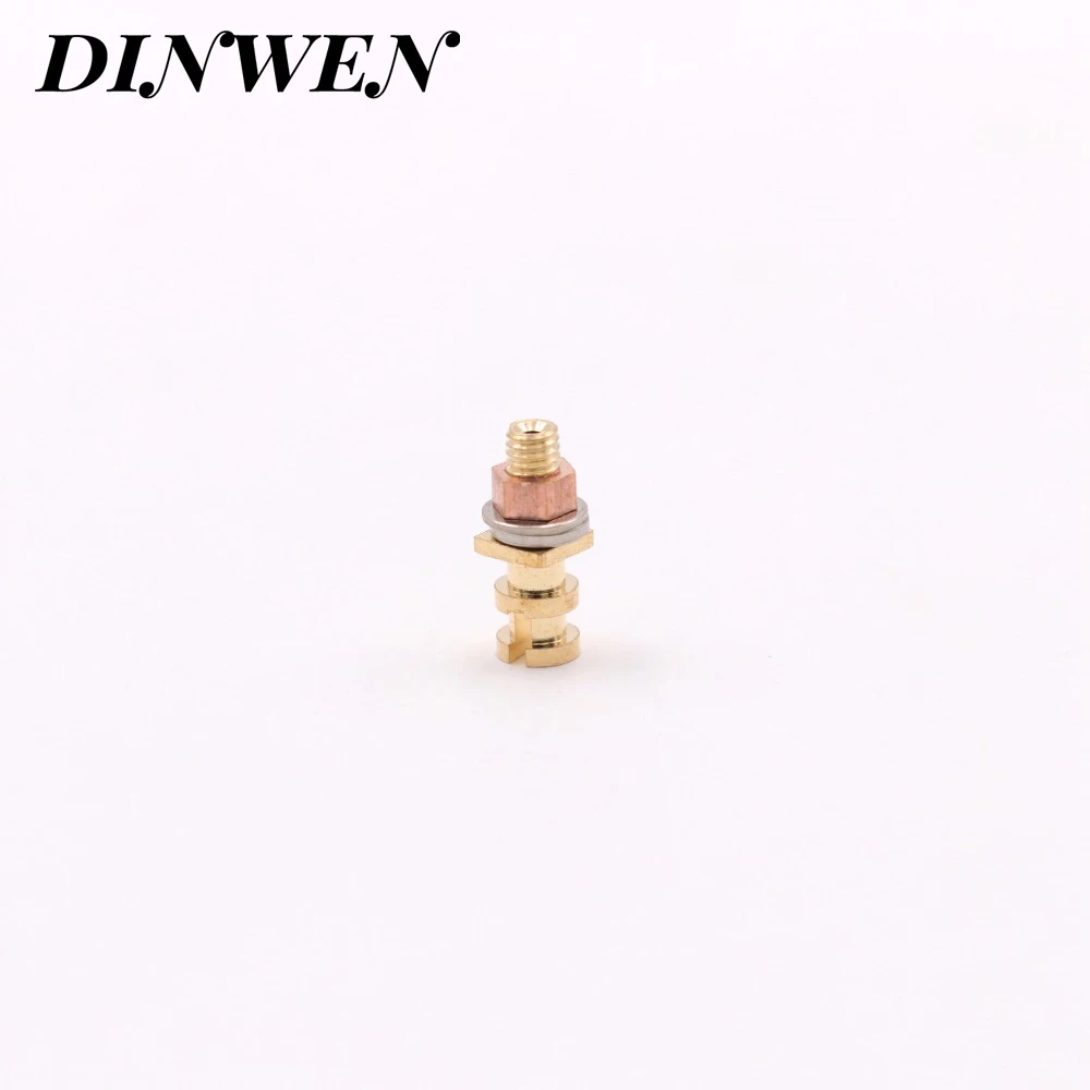 Позолоченный обработанный латунный наконечник клеммный для Hi Fi турельная плата