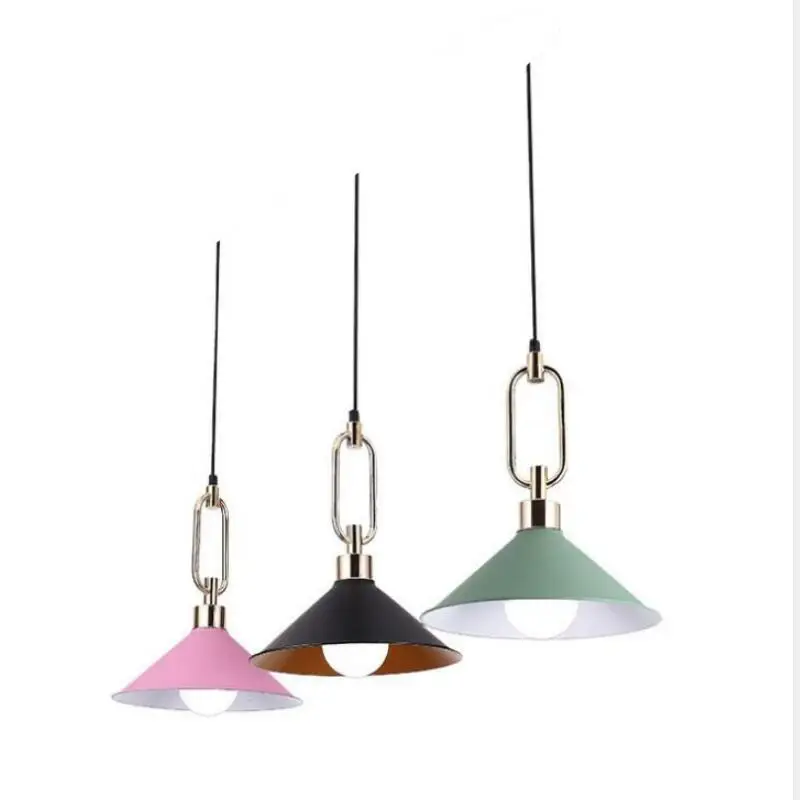 Фото Модные креативные железные четыре цвета подвесные лампы E27 светодиодные для (купить)