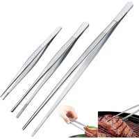 3 pcs fine tweezer tongs extra long kitchen tweezers cooking tongs stainless steel long tweezers tongs for cooking and medical