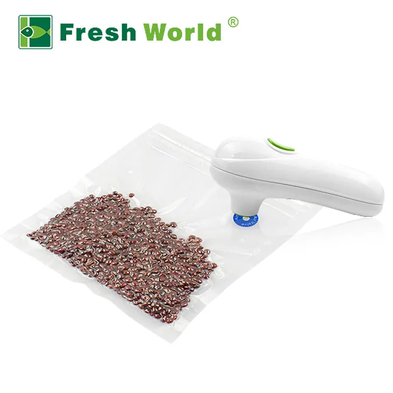 Вакуумные пакеты Fresh World на молнии для хранения продуктов, вакуумная упаковка, 50 шт., электрическая дорожная портативная мини автоматическая вакуумная сумка-насос