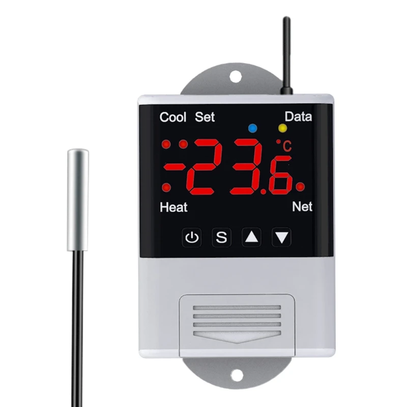 110V-220VAC Thermostat Temperature Controller Cooling Heating 10A Output for Aquarium Incubator Waterproof NTC Sensor |