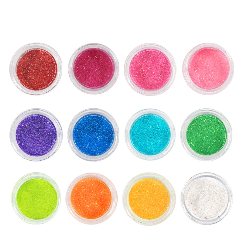 Lidan 12 коробок лазерные блестящие хромированные ногти блеск пыль макияж маникюр