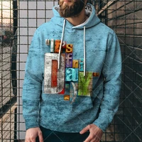 color letters 3d printed hoodie casual fashion sweatshirt men and women casual spring and autumn hoodies loose oversized top