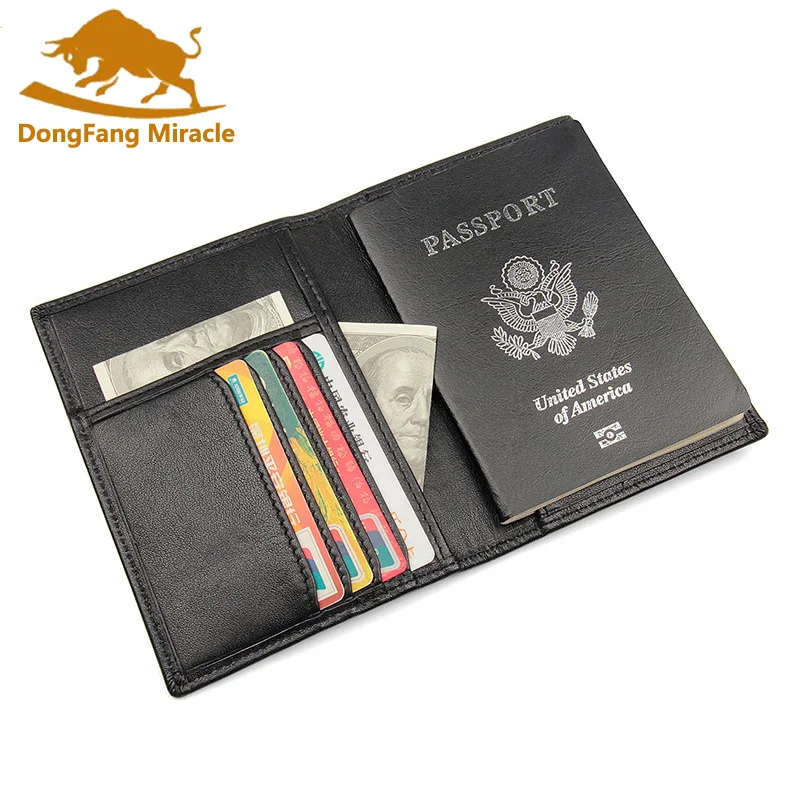 Новый дорожный кошелек для паспорта из натуральной кожи держатель документов
