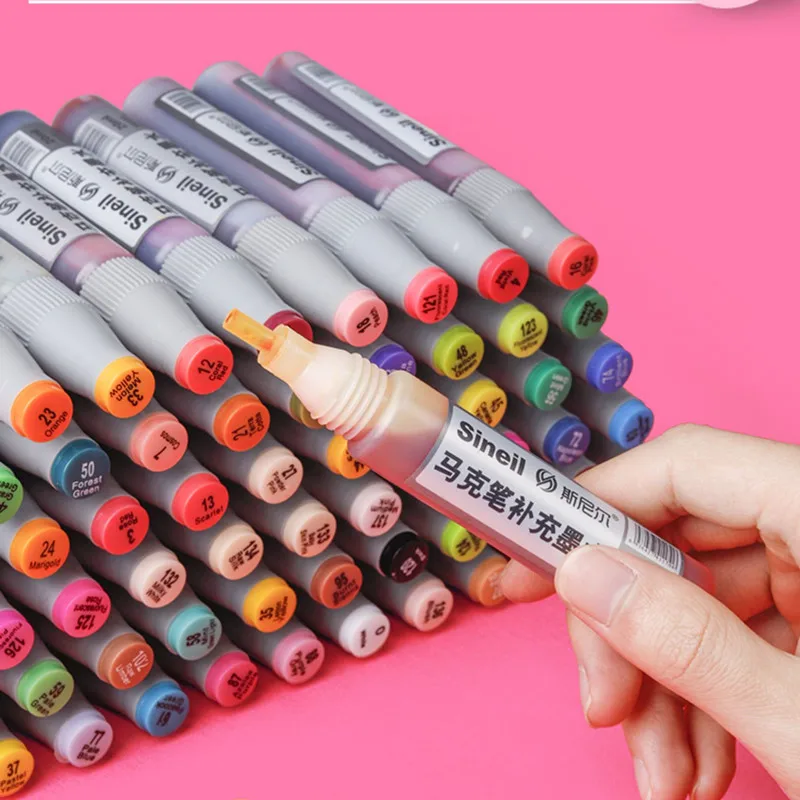 Marker Replenishing Liquid Universal Touch Water Filling Alcohol Oily 24 Color 36 48 60 Ink | Канцтовары для офиса и дома