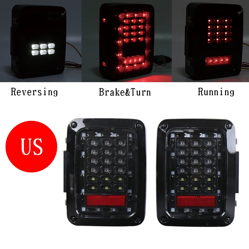 EU Версия светодиодный фонарь с Резервное копирование стоп сигнала для джип Wrangler